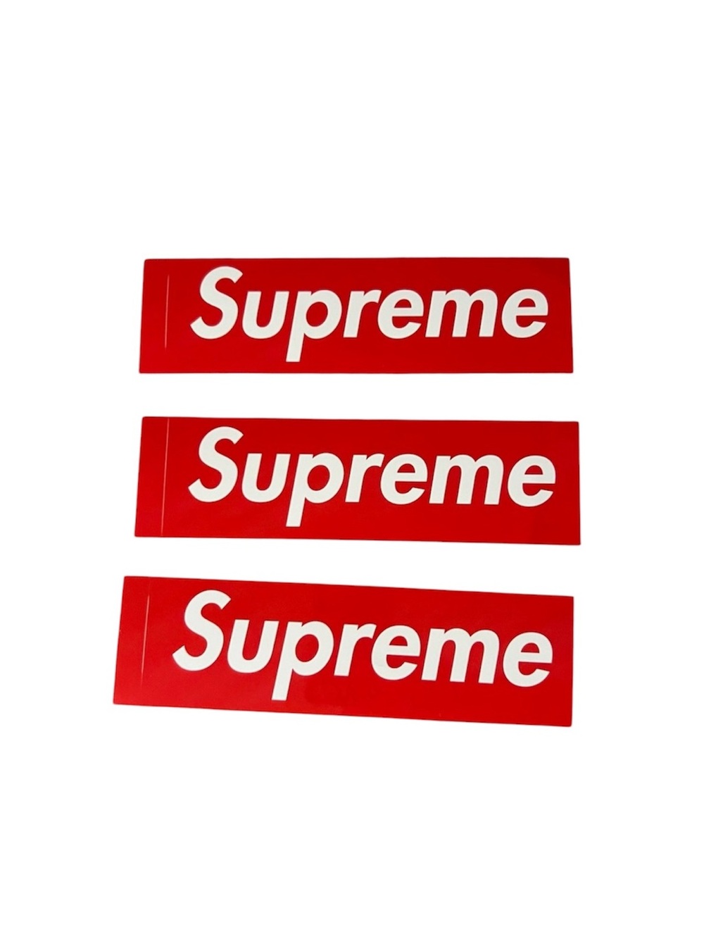 Supreme Red Box Logo 3 x Sticker Lot 100% authentic